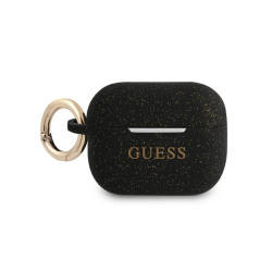 Guess AirPods Pro cover black Silicone Glitter