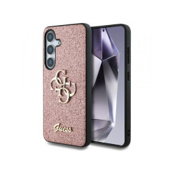 Guess Samsung Galaxy S25 pink Fixed Glitter Big 4G Metal Logo