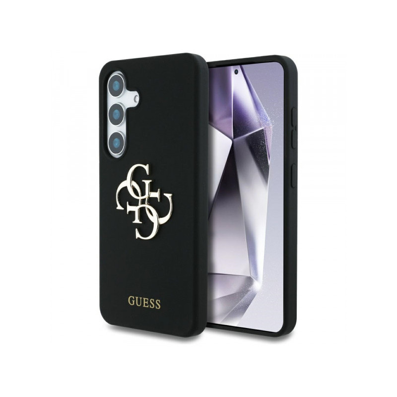 Guess Samsung Galaxy S25 black Silicone Big 4G Logo Bottom Script Guess Samsung Galaxy S25 black Silicone Big 4G Logo Bottom Script