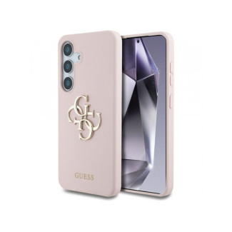 Guess Samsung Galaxy S25 pink Silicone Big 4G Logo Bottom Script