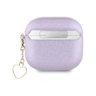 Guess AirPods 4 cover Purple Metallic Script Charm