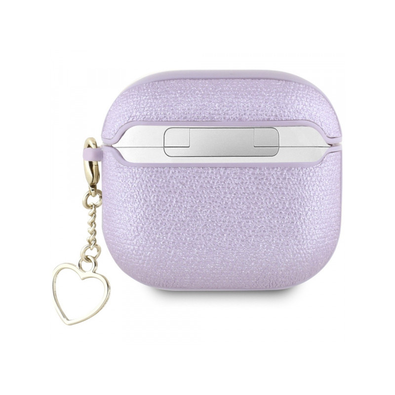 Guess AirPods 4 cover Purple Metallic Script Charm Guess AirPods 4 cover Purple Metallic Script Charm