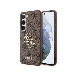 Guess Samsung Galaxy S23 S911 brown hardcase 4G Big Metal Logo