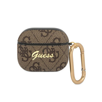 Guess AirPods 3 cover brown 4G Script Metal Collection