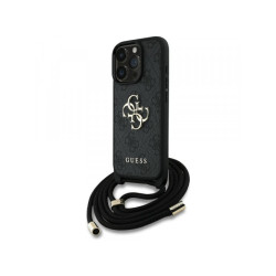 Guess iPhone 16 Pro black 4G Big Logo Cord Strap Crossbody