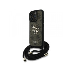 Guess iPhone 16 Pro Max brown 4G Big Logo Cord Stap Crossbody