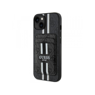 Guess iPhone 15 black 4G Stripes with wallet Magsafe