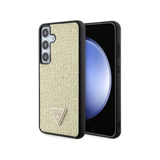 Guess Samsung Galaxy S24 S921 gold hardcase Rhinestone Triangle