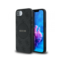 Guess iPhone 16e black 4G Circle Classic Logo MagSafe
