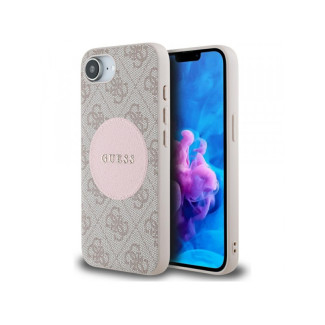 Guess iPhone 16e pink 4G Circle Classic Logo MagSafe