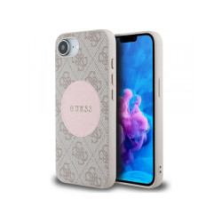 Guess iPhone 16e pink 4G Circle Classic Logo MagSafe