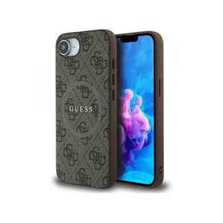 Guess iPhone 16e brown 4G Ring Classic Logo MagSafe