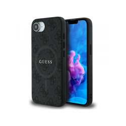 Guess iPhone 16e black 4G Ring Classic Logo MagSafe