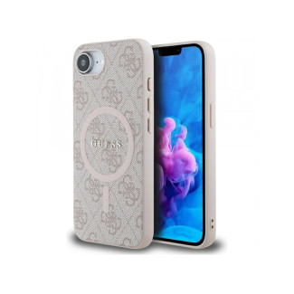 Guess iPhone 16e pink 4G Ring Classic Logo MagSafe