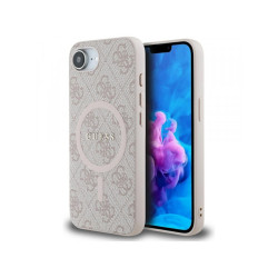Guess iPhone 16e pink 4G Ring Classic Logo MagSafe
