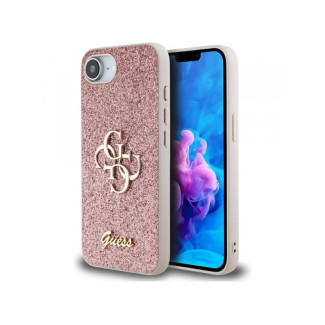 Guess iPhone 16e pink Fixed Glitter Big 4G