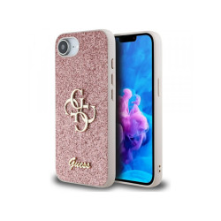 Guess iPhone 16e pink Fixed Glitter Big 4G