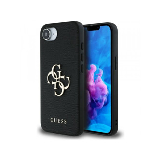 Guess iPhone 16e black Grained Big 4G Logo Small Classic Logo