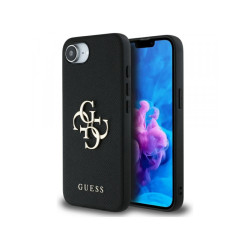 Guess iPhone 16e black Grained Big 4G Logo Small Classic Logo