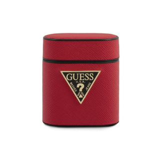 Guess AirPods cover red Saffiano