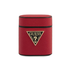 Guess AirPods cover red Saffiano