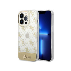 Guess iPhone 14 Pro gold hardcase 4G Pattern Script
