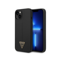 Guess iPhone 13/14/15 black hardcase Silicone Triangle