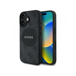 Guess iPhone 16 black 4G Circle Classic Logo MagSafe