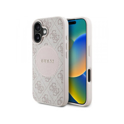 Guess iPhone 16 pink 4G Circle Classic Logo MagSafe