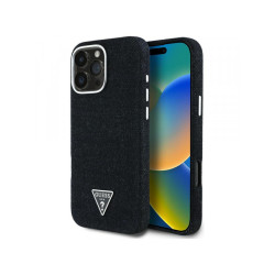 Guess iPhone 16 Pro Max black Denim Triangle Logo MagSafe
