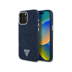 Guess iPhone 16 Pro Max blue Denim Triangle Logo MagSafe