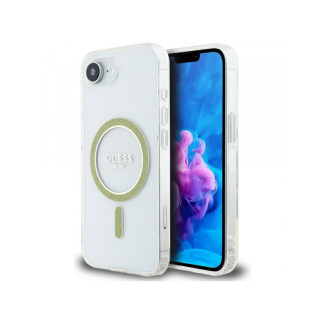 Guess iPhone 16th transparent IML Glitter Circle MagSafe