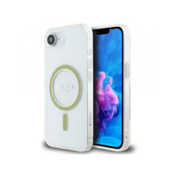 Guess iPhone 16th transparent IML Glitter Circle MagSafe