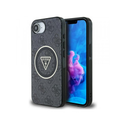 Guess iPhone 16e black IML Metal Glitter 4G Circle Triangle MagSafe