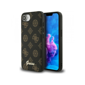 Guess iPhone 16e black Peony Script Logo MagSafe