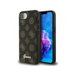 Guess iPhone 16e black Peony Script Logo MagSafe