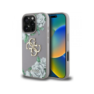 Guess iPhone 16 Pro Max purple Grained Roses Big 4G logo
