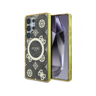 Guess Samsung S25 Ultra brown 4G Background Gold Elec. Peony Pattern MagS.