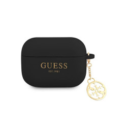 Guess AirPods Pro cover black Silicone Charm 4G Collection