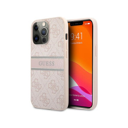 Guess iPhone 13/13 Pro pink hardcase 4G Stripe