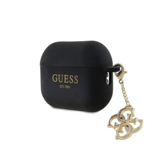 Guess AirPods Pro 2 (22/23) cover black Silicone Glitter Triangle Charm