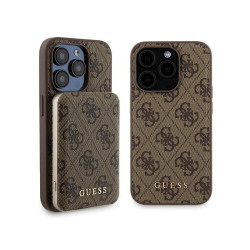 Guess SET iPhone 15 Pro Max brown case 4G MagS. + Powerbank 5000mAh