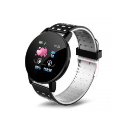 Bracelet connecté de santé smart band 119 plus noir/blanc