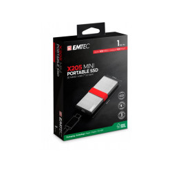 Emtec Disque SSD externe X205 Mini 3D NAND 1 To rouge - USB 3.2 Gen2