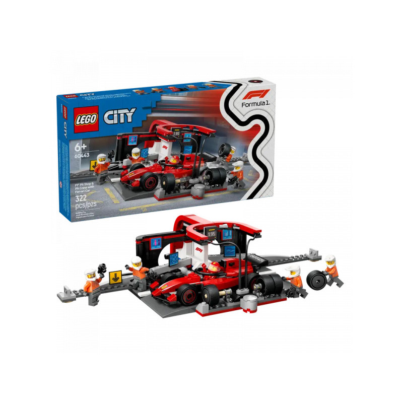LEGO City - F1 Pit Stop with Pit Crew and Ferrari Racer (60443) LEGO City - F1 Pit Stop with Pit Crew and Ferrari Racer (60443)