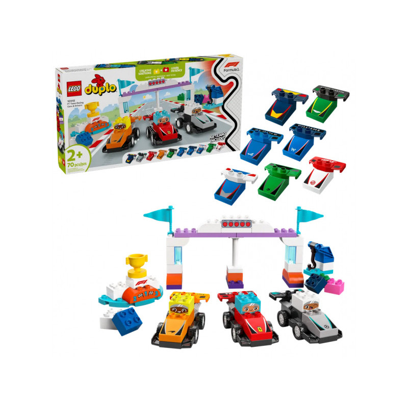 LEGO duplo - F1 Team Racing Cars with Drivers (10445) LEGO duplo - F1 Team Racing Cars with Drivers (10445)