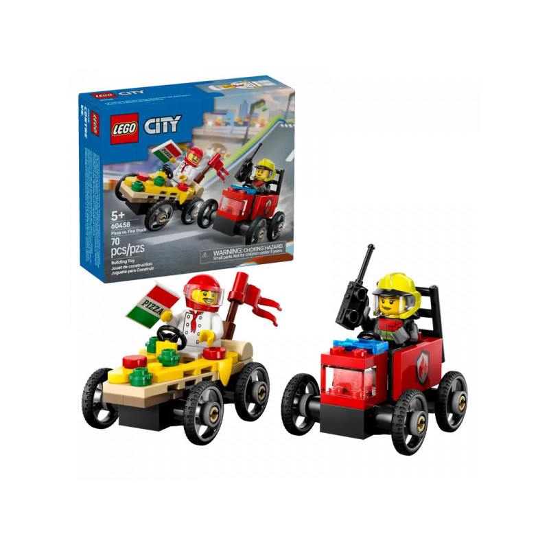 LEGO City - Pizza Delivery Truck vs. Fire Truck (60458) LEGO City - Pizza Delivery Truck vs. Fire Truck (60458)