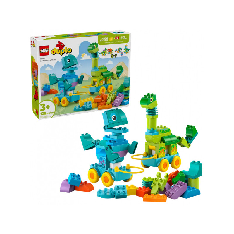 LEGO duplo - 3 in 1 Dinosaurs on Wheels (10451)