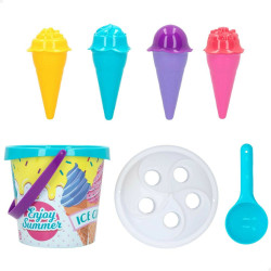 Set de Juguetes de Playa Colorbaby Ø 18 cm 11 Piezas Helado Polipropileno (15 Unidades)