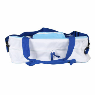 Borsa Sportiva con Portascarpe LongFit Care Azzurro/Bianco (2 Unità)